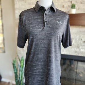 Mens Under Armour Golf Polo Shirt Dark Grey Men's Size Small
